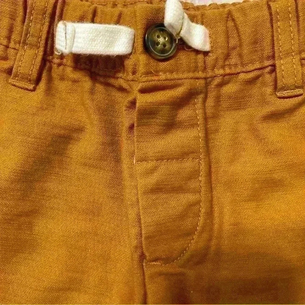 Carter's Kid Boy's Cotton Waistband Khaki Pull On Shorts Beige Size 4 - Picture 5 of 7